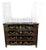 Vintage Hollywood Regency Chinoiserie Black Lacquer Commode For Sale