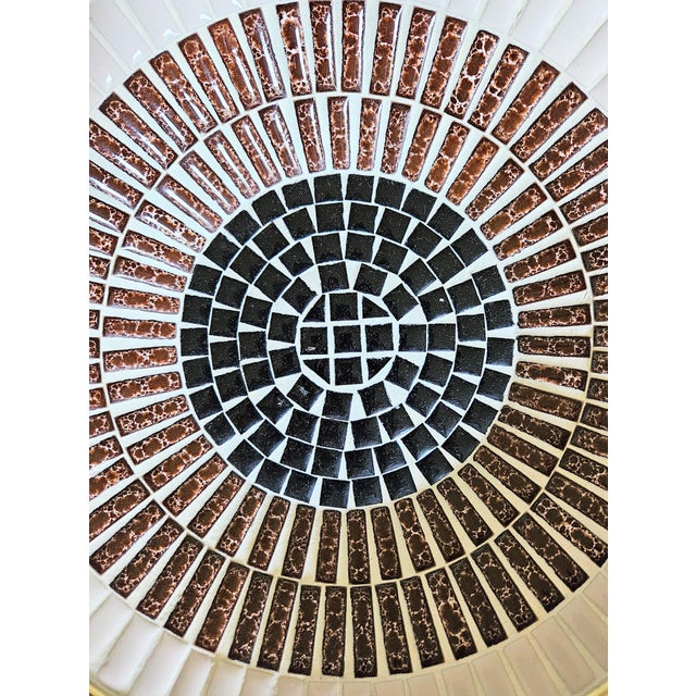 A Mid Century Modern Atomic Starburst Design Ceramic Tile Bowl by Kraftwork. Wonderful starburst design using Ceramic Tile...