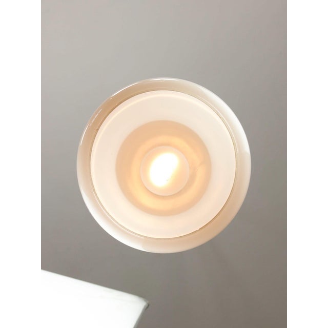 Mid-Century Modern Italian Opaline Glass and Brass Pendant Lamp, 1960s For Sale - Image 6 of 12