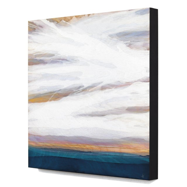 Contemporary A Place to Breathe - Original Luminous Abstract Skyscape Acrylic and Gold Leaf Painting For Sale - Image 3 of 9