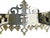 Silver 1927 Spanish Revival Semi Flush Chandelier With Original Polychrome Finish For Sale - Image 8 of 14