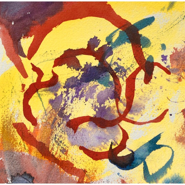 Abstract Yellow, Purple & Red Abstract by Les Anderson For Sale - Image 3 of 8