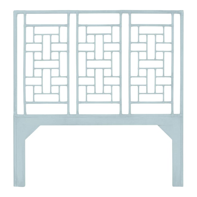 David Francis Furniture for Chairish Ohana Headboard Queen, Smoke For Sale