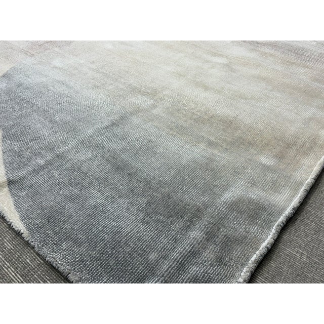 Textile West Elm Ombre Sky Rug – 6x9 Wool & Viscose Blend | Handwoven For Sale - Image 7 of 18