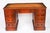 This is a high-quality vintage flame mahogany twin pedestal desk, dating from the mid-20th century the rectangular top is...