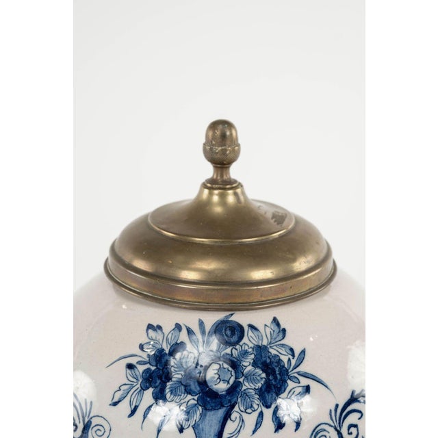 Delft Blue and White "Dunkerer" Tobacco Jar For Sale - Image 4 of 10