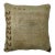 Minimalist Beige Brown Vintage Turkish Oushak Rug Pillow For Sale