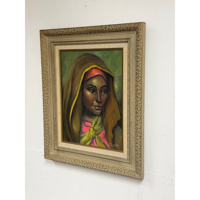 Traditional J. Lamm Portrait Oil Painting, Framed For Sale - Image 3 of 12