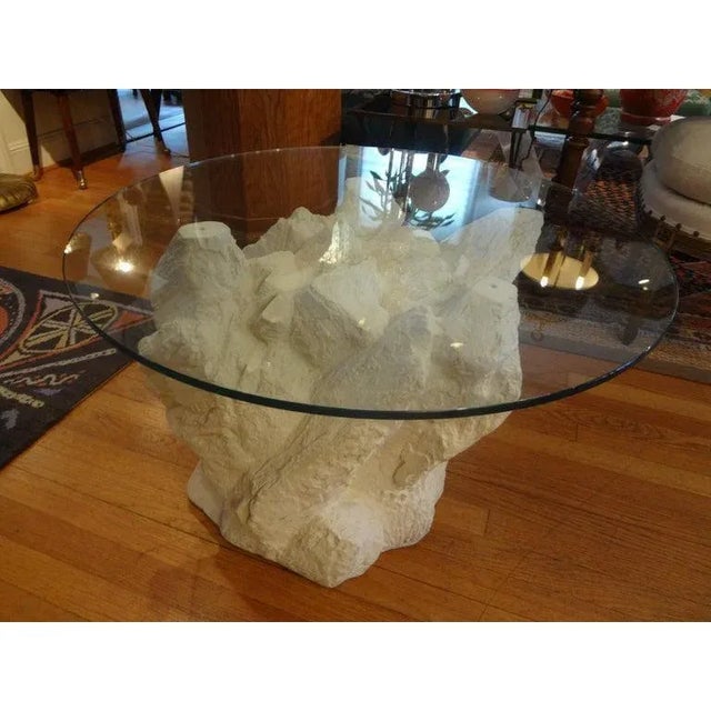 Pair of Hollywood Regency Faux Stone Plaster Tables For Sale In Houston - Image 6 of 11