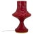 Red Glass Table Lamp attributed to Valasske Mezirici, 1970s For Sale - Image 9 of 9