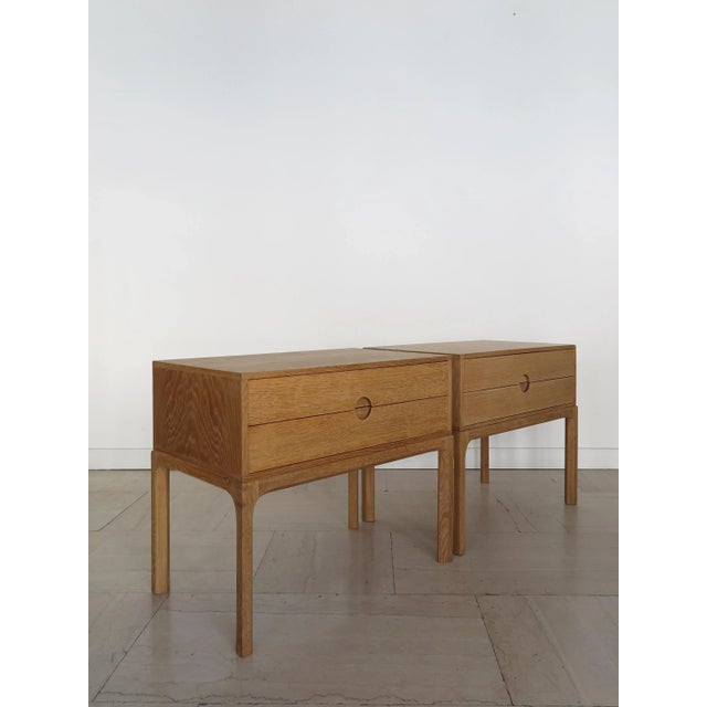 Scandinavian Nightstands in Oak by Kai Kristiansen for Aksel Kjersgaard, 1960s, Set of 2 For Sale - Image 14 of 14