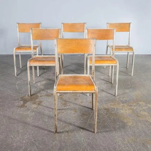 Gray French Grey Model 510 Stacking Dining Chair from Mullca, 1960s For Sale - Image 8 of 9