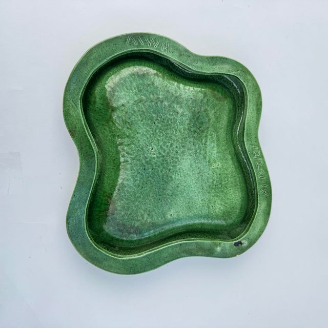 Green 1960s Green Ceramic Free Form Vide Poche or Catchall For Sale - Image 8 of 10