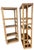 Hollywood Regency Vintage Tall Architectural Palm Beach Style Rattan Étagères, Pair For Sale - Image 3 of 12