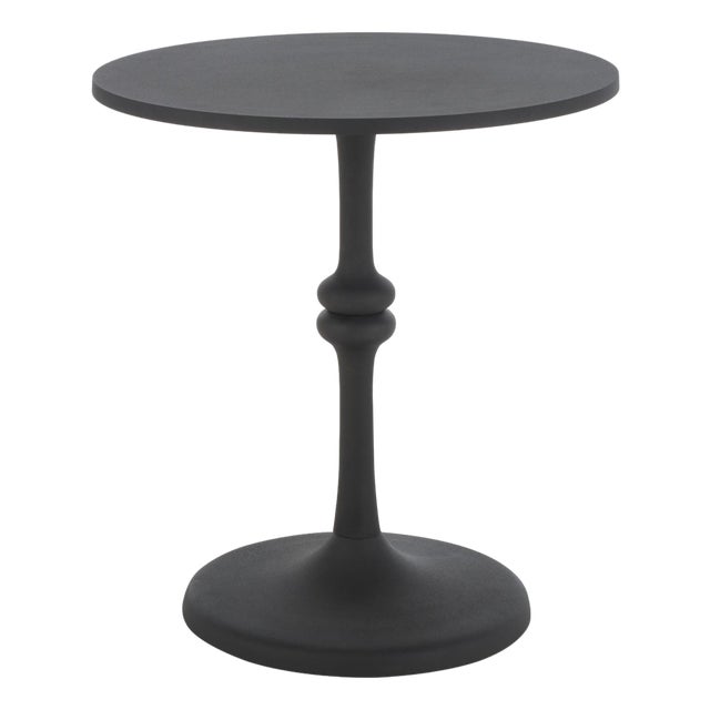 Ciri Round Accent Table in Black For Sale
