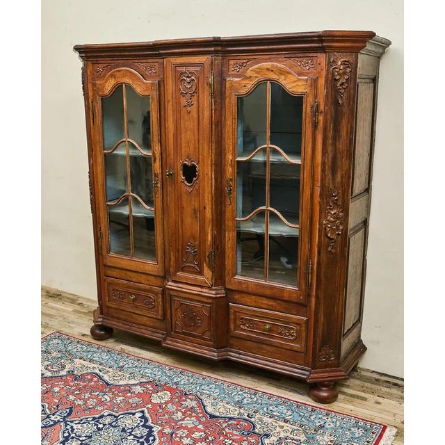 2000 - 2009 19th Century Carved Liège Oak Bookcase For Sale - Image 5 of 12