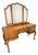 Vintage French Louis Style Oak Dressing Table with Mirror For Sale