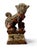 Japanese Pair of Vintage Japanese Cast Metal Guardian Lion Foo Dog Sculptures For Sale - Image 3 of 6