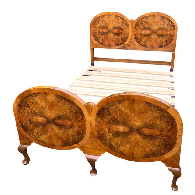 Vintage Art Deco Double Bed, 1930s For Sale - Image 3 of 12