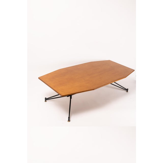 Mid-Century Modern Vintage Italian Coffee Table in the style of Osvaldo Borsani, 1950 For Sale - Image 3 of 10