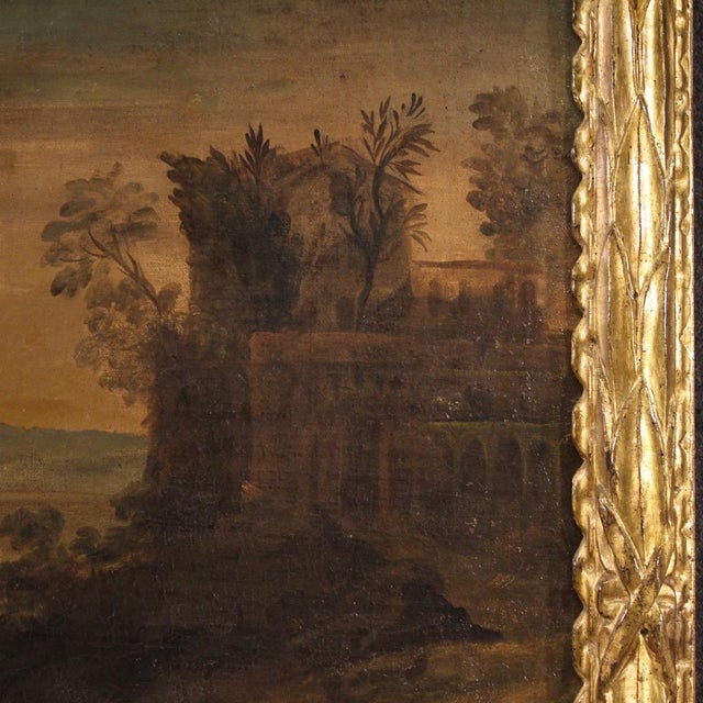 Italian Artist, Landscape, 1750, Oil on Canvas, Framed For Sale - Image 8 of 16