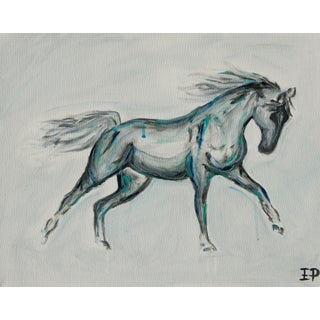 Emily Powell "Spirited Stallion" Acrylic Painting For Sale