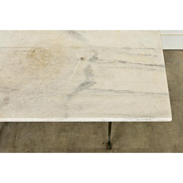 Beaux-Arts French 19th Century Marble & Cast Iron Bistro Table For Sale - Image 3 of 12