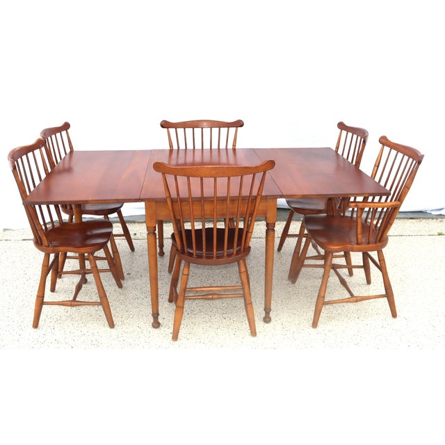 1970s Authentic Stickley Sold Wood Drop Leaf Dining Table For Sale - Image 12 of 13