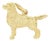 A Vintage Golden Retriever Charm in 14k Yellow Gold For Sale
