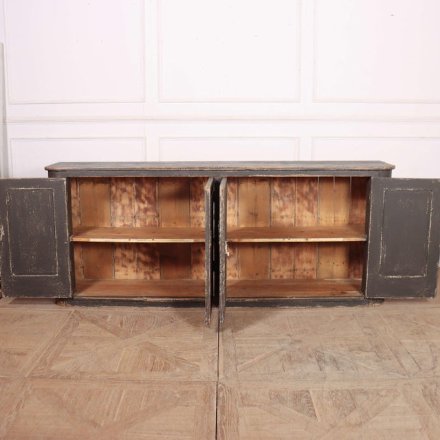 Black Antique English Painted Sideboard, 1840 For Sale - Image 8 of 14