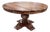 Vintage Solid Wood Round Pedestal Dining Table For Sale
