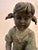 Lovely vintage bronze outdoor statue/fountain of a young girl with pigtails and a watering can.