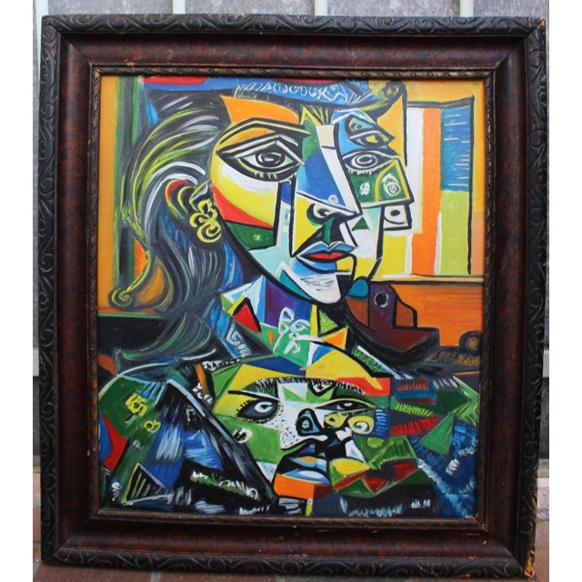 Original Vintage piece, custom framed no signature.