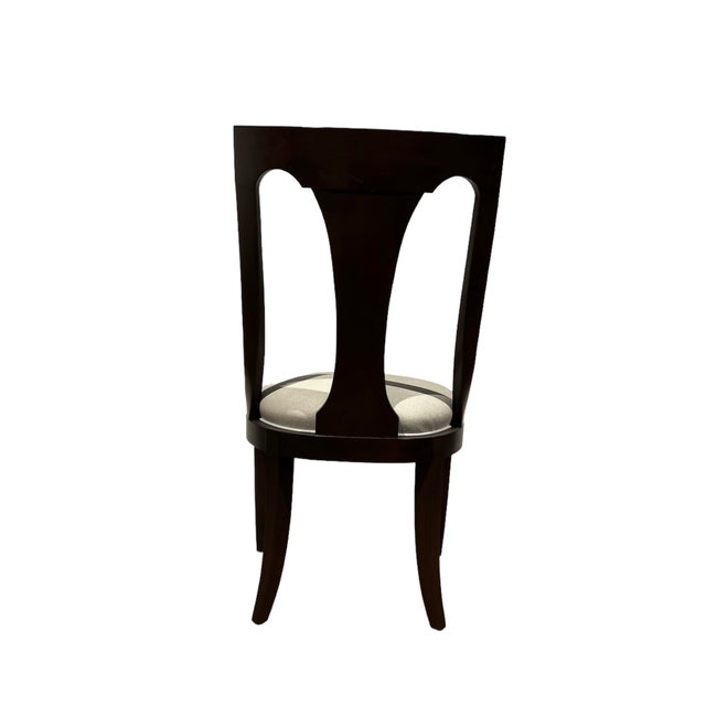 Empire Style Cherry Wood Dining Chairs Set of 4 Side Chairs For Sale - Image 4 of 7