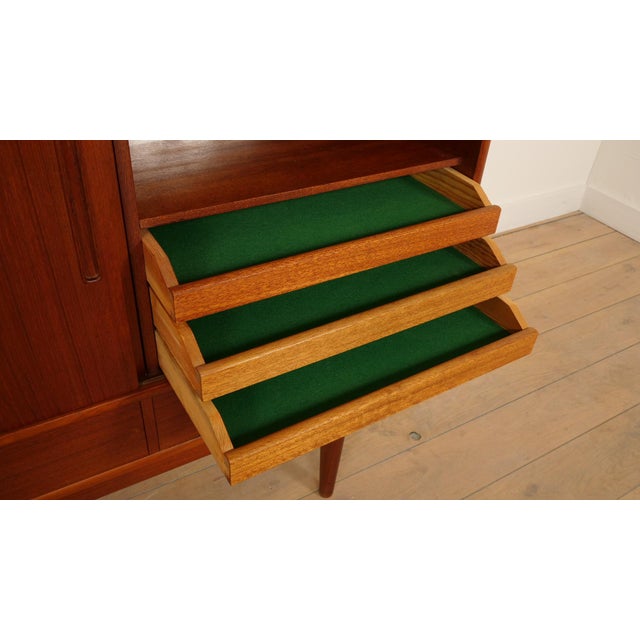 Vintage Brown Highboard in Teak For Sale - Image 12 of 16