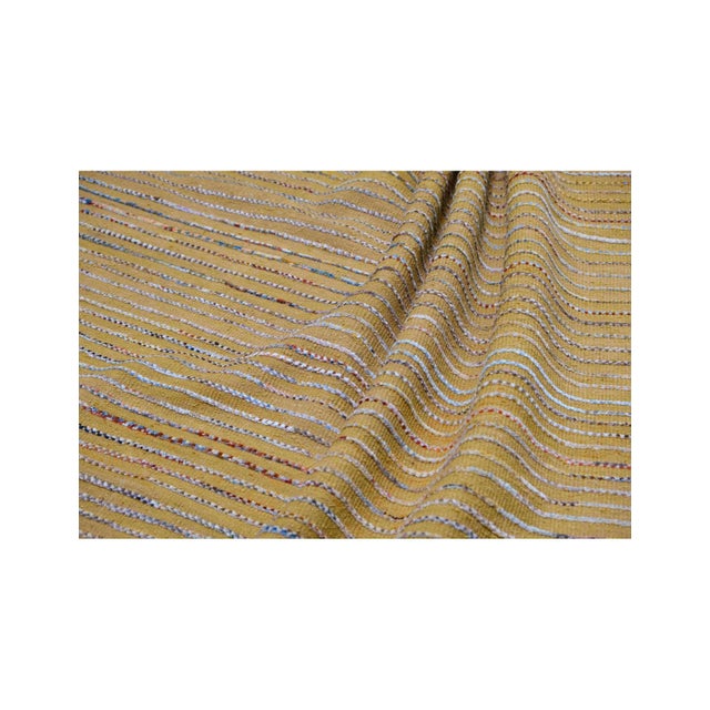 1960s Gold Modern Hand Knotted Wool Rug For Sale - Image 5 of 7