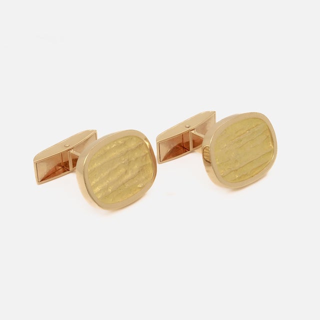 Pair of Georg Jensen Danish Mid-Century 18k Gold Cufflinks For Sale - Image 12 of 13