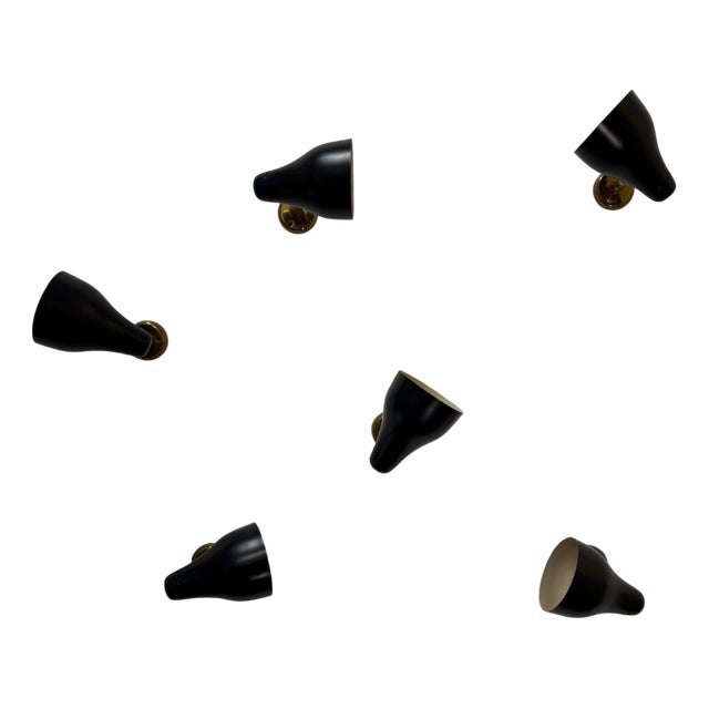 Wall Lights from Stilnovo, 1950s, Set of 6 For Sale