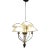 Mid-Century Italian Chandelier Brass Art Glass Florence Italy Luigi Brusotti For Sale