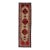 1960s Vintage Persian Heriz Red Handmade Medallion Wool Runner For Sale