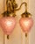 1980s 1980s French Louis XVI Gold Purple Crystal Wall Lamps Sconces-Pair For Sale - Image 5 of 14