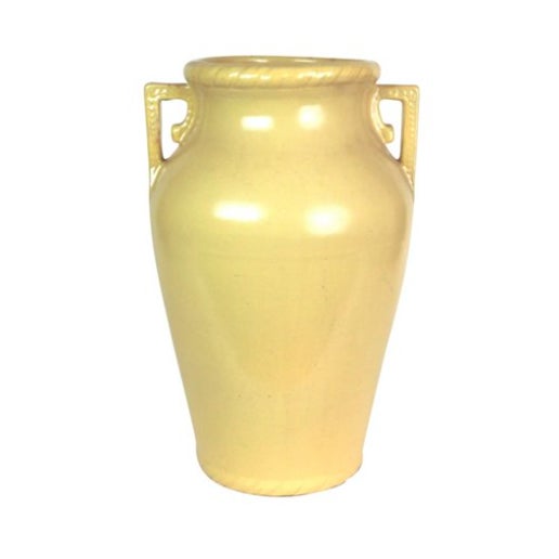 Mustard Yellow Art Pottery Floor Vase Chairish