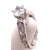 2010s 18 Karat White Gold Engagement Bridal Ring With Zircon Center and Diamond Band For Sale - Image 5 of 12