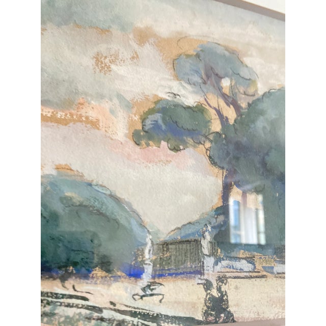 Paul Corpus, Versailles, 1920s, Gouache and Watercolor, Framed For Sale - Image 9 of 17