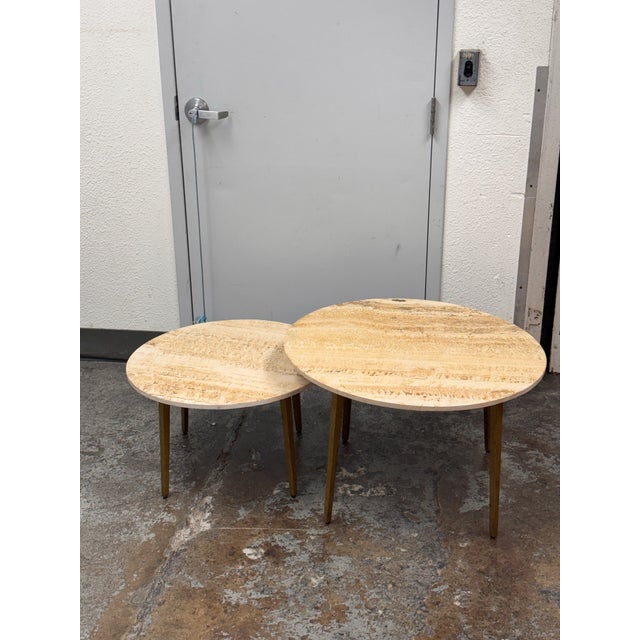 Contemporary Park Hill Collection Nero Nesting Cocktail Tables, Set of Two For Sale - Image 3 of 12