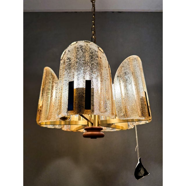 Vintage Murano Amber Pendant Light, 1970s For Sale - Image 12 of 14