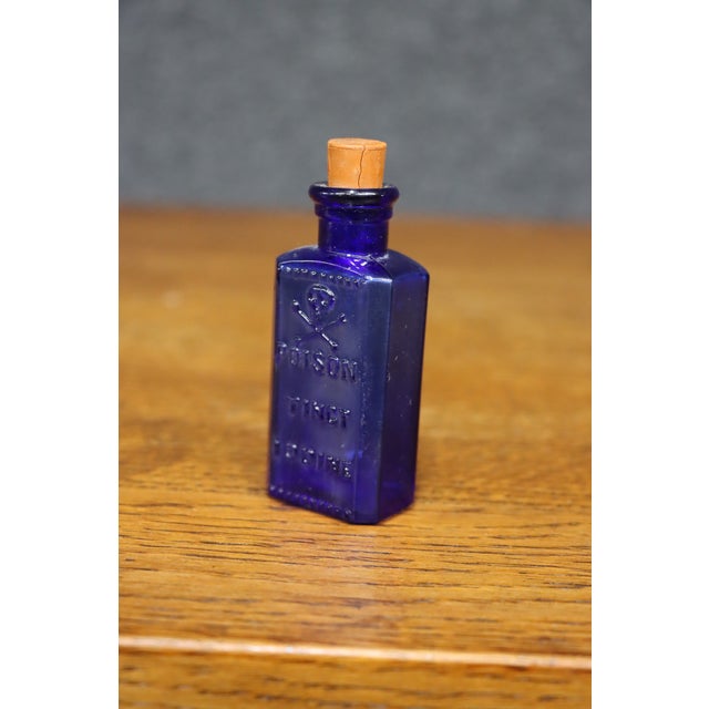 Antique Cobalt Blue Kr-3 Poison Bottle – Skull & Crossbones, Tinct. Iodine For Sale - Image 15 of 15