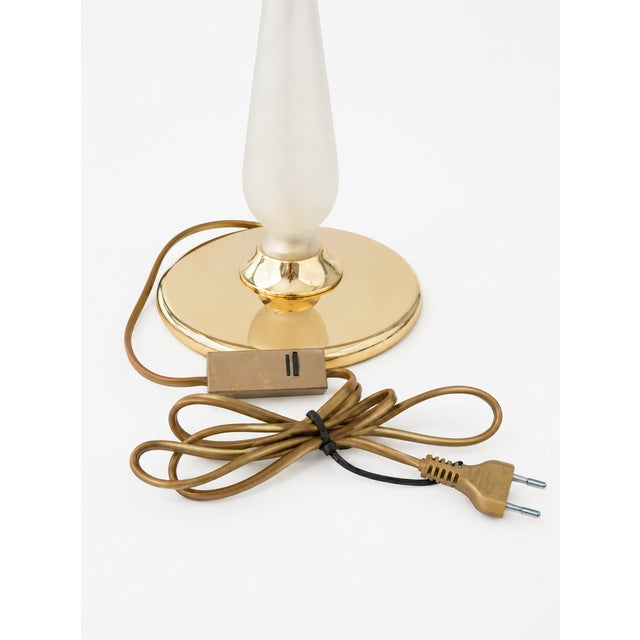 Gold Mid-Century Modern Mushroom Glass Table Lamp by Aureliano Toso, 1970s For Sale - Image 8 of 13
