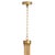 Treble Bamboo Wrapped Chandelier For Sale - Image 4 of 6