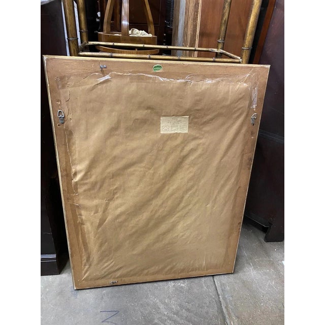 Vintage Fj Newcomb Italian Regency Style Gold Cream Gilt Rectangular Wall Mirror For Sale - Image 9 of 12